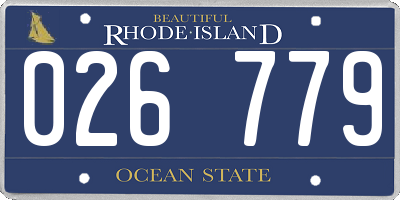 RI license plate 026779