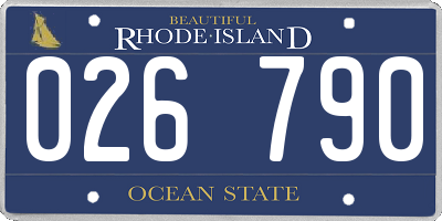 RI license plate 026790