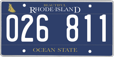 RI license plate 026811