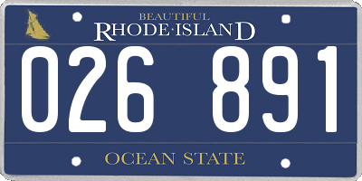 RI license plate 026891