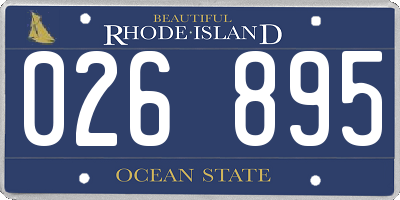 RI license plate 026895
