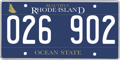 RI license plate 026902