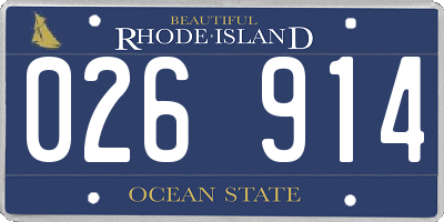 RI license plate 026914
