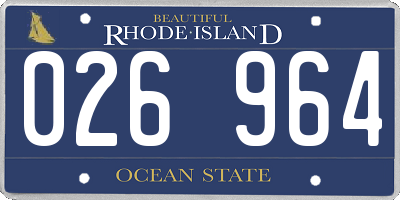 RI license plate 026964
