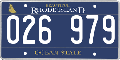 RI license plate 026979