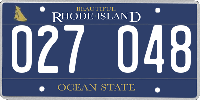 RI license plate 027048