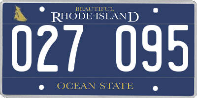RI license plate 027095