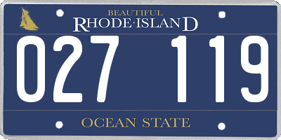 RI license plate 027119