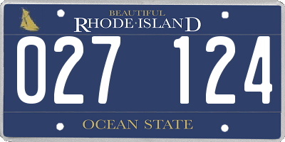 RI license plate 027124