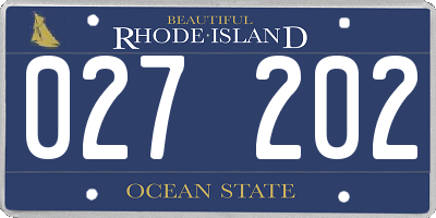RI license plate 027202