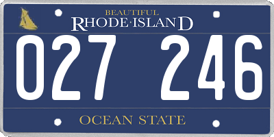 RI license plate 027246