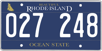 RI license plate 027248