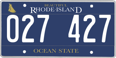 RI license plate 027427
