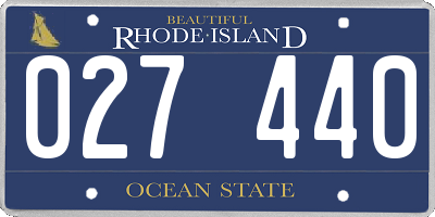 RI license plate 027440