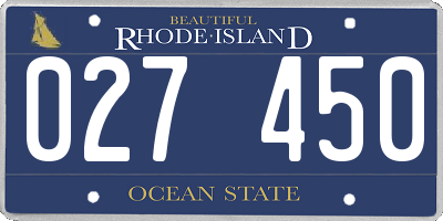 RI license plate 027450