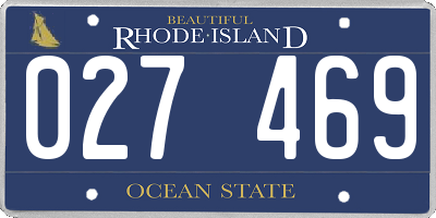 RI license plate 027469