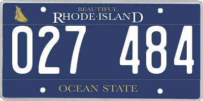RI license plate 027484