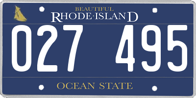RI license plate 027495