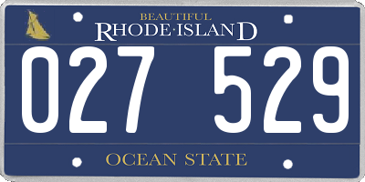 RI license plate 027529