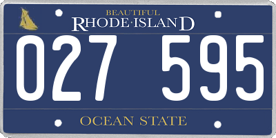 RI license plate 027595