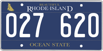 RI license plate 027620