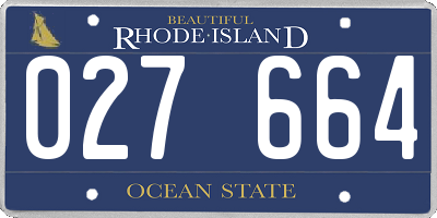 RI license plate 027664