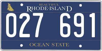 RI license plate 027691