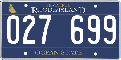RI license plate 027699