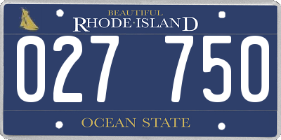RI license plate 027750