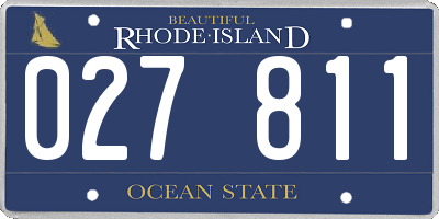 RI license plate 027811