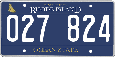 RI license plate 027824