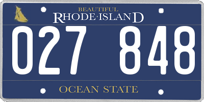 RI license plate 027848