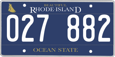 RI license plate 027882