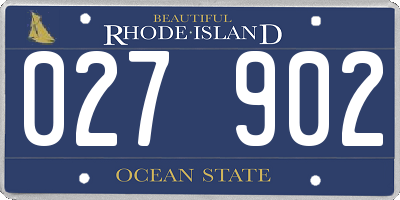 RI license plate 027902