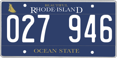 RI license plate 027946