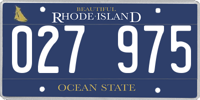 RI license plate 027975