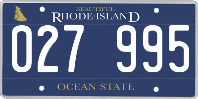 RI license plate 027995