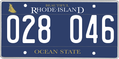 RI license plate 028046