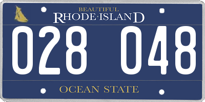 RI license plate 028048