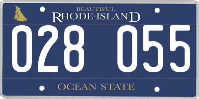 RI license plate 028055