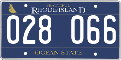 RI license plate 028066