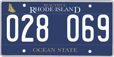 RI license plate 028069