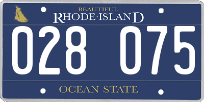 RI license plate 028075