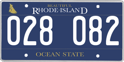 RI license plate 028082