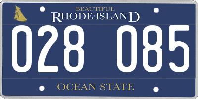 RI license plate 028085