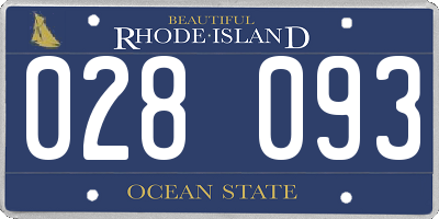 RI license plate 028093