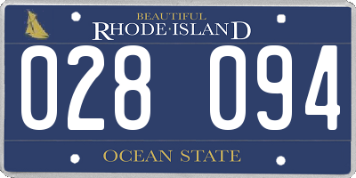 RI license plate 028094