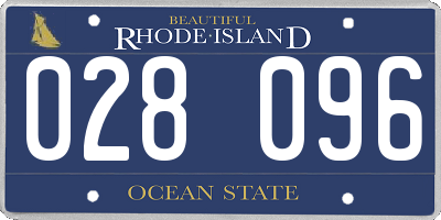 RI license plate 028096
