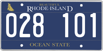 RI license plate 028101