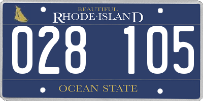 RI license plate 028105